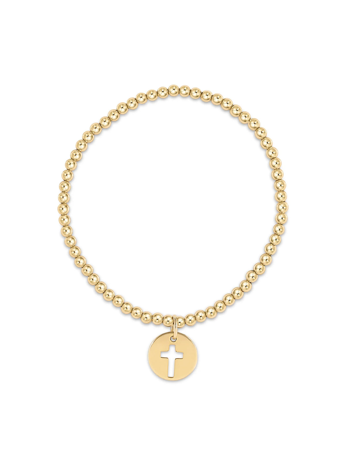  enewton Classic Gold 3mm Bead Bracelet - Blessed Gold Disc