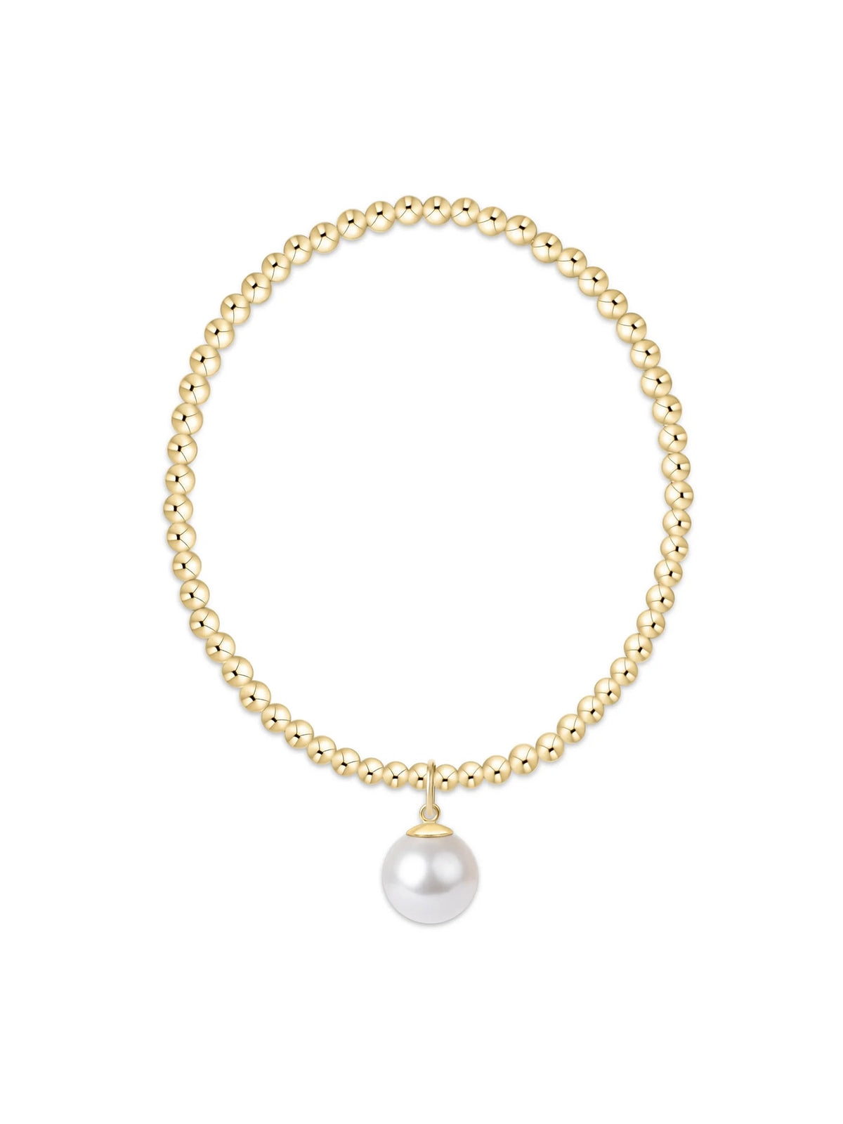 enewton Classic Gold 3mm Bracelet - Classic Pearl 10mm Charm