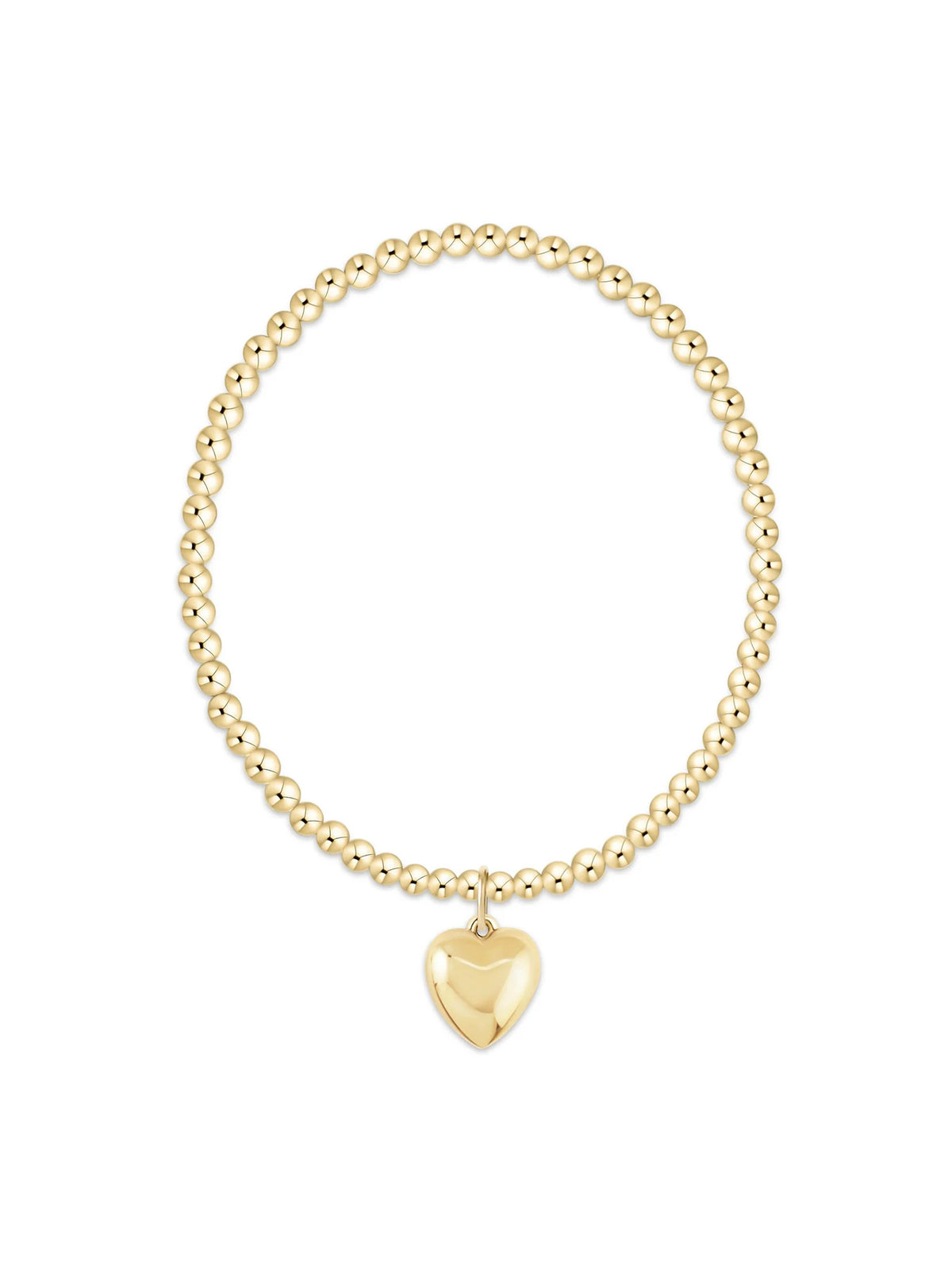 enewton Classic Gold 3mm Bracelet - Love Plush Gold Charm