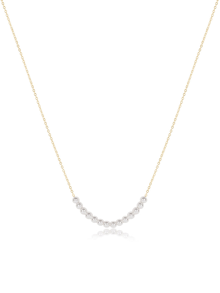 enewton 16" Classic Gold Beaded Bliss Necklace 4mm Pearl