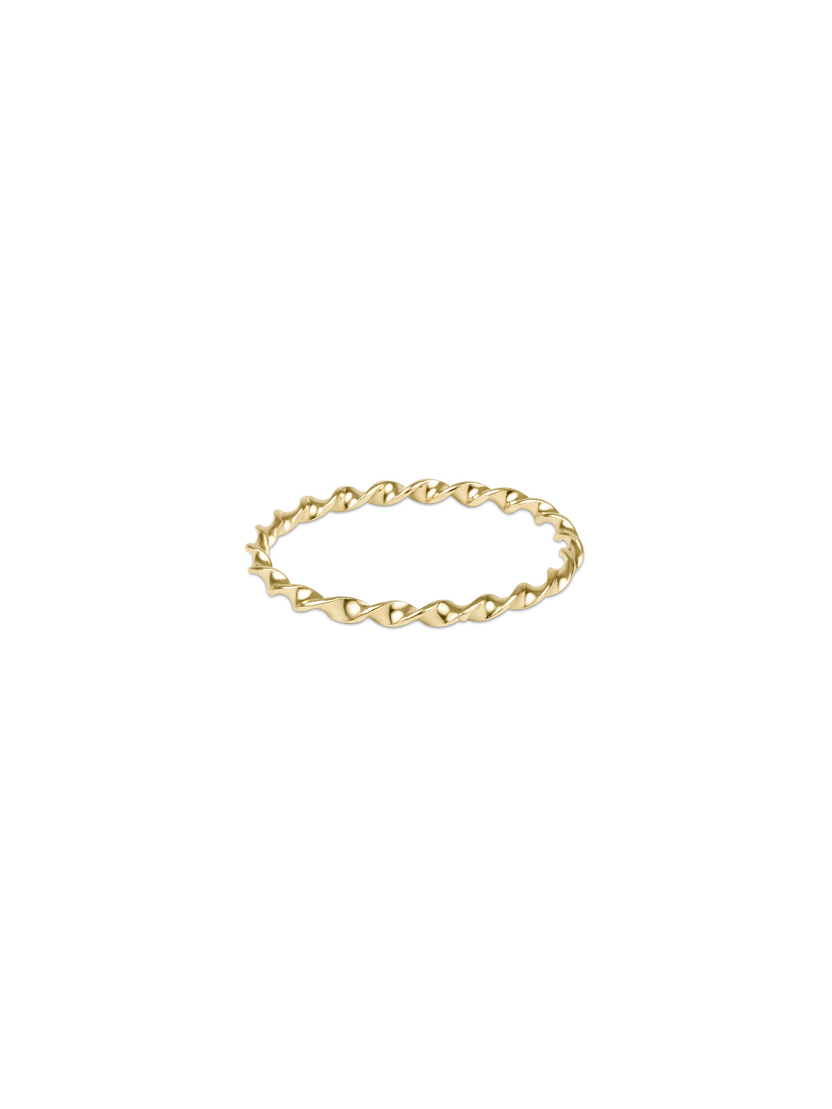 enewton Classic Gold Twisted Thin Band Ring - Size 8