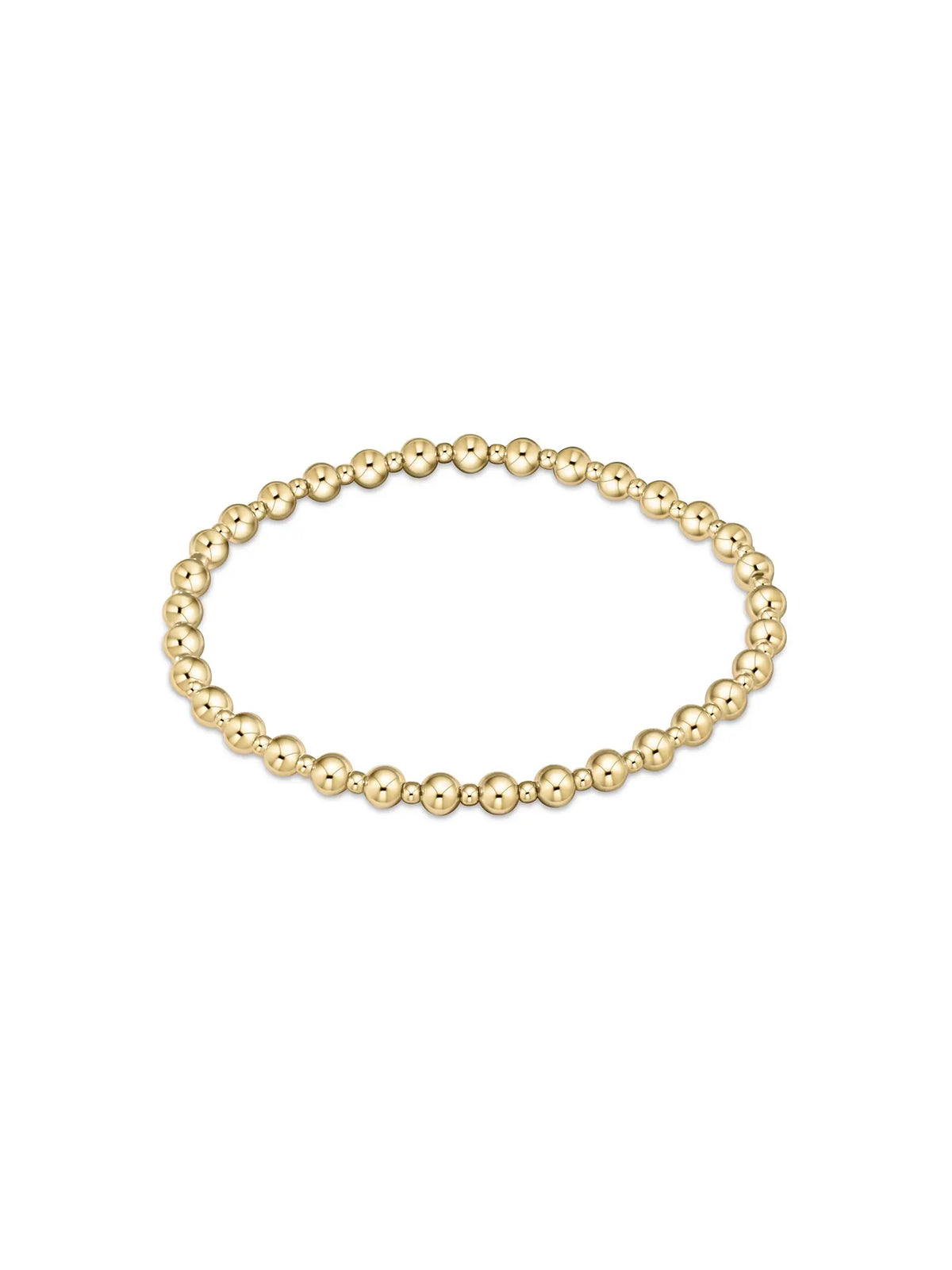 enewton classic grateful pattern 14k gold filled bead bracelet 4mm