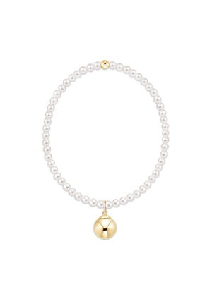 enewton Classic Pearl 3mm Bracelet - Classic Gold 10mm Charm