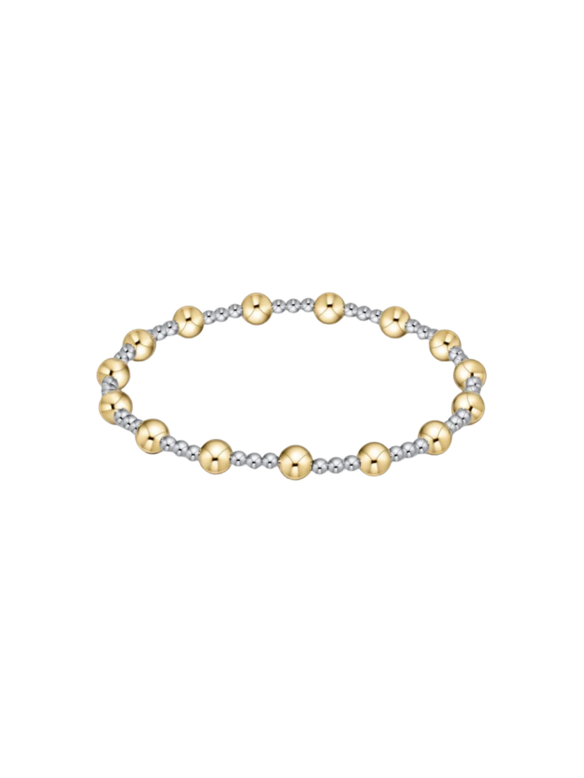 enewton Classic Sincerity Pattern 5mm Bead Bracelet Mixed Metal 14k Gold-Filled Sterling Silver