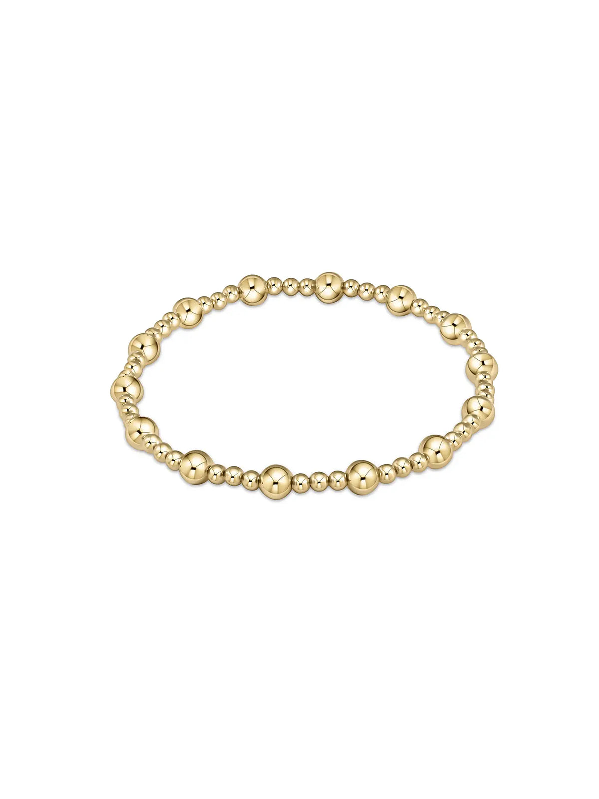 enewton Classic Sincerity Pattern 5mm Gold Filled Bead Bracelet