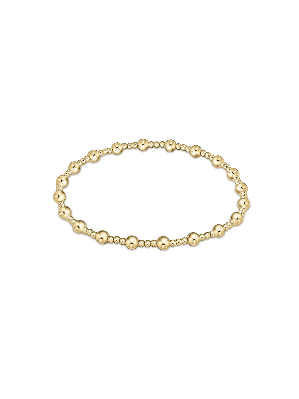 enewton classic sincerity pattern gold-filled bead bracelet 4mm