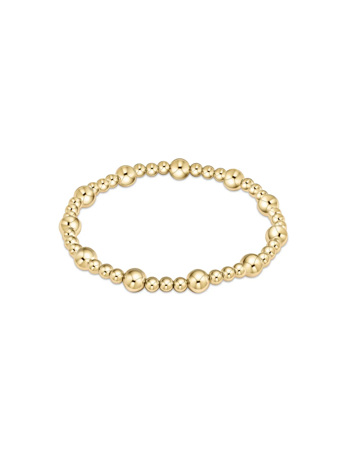 enewton classic sincerity pattern gold-filled bead bracelet 6mm