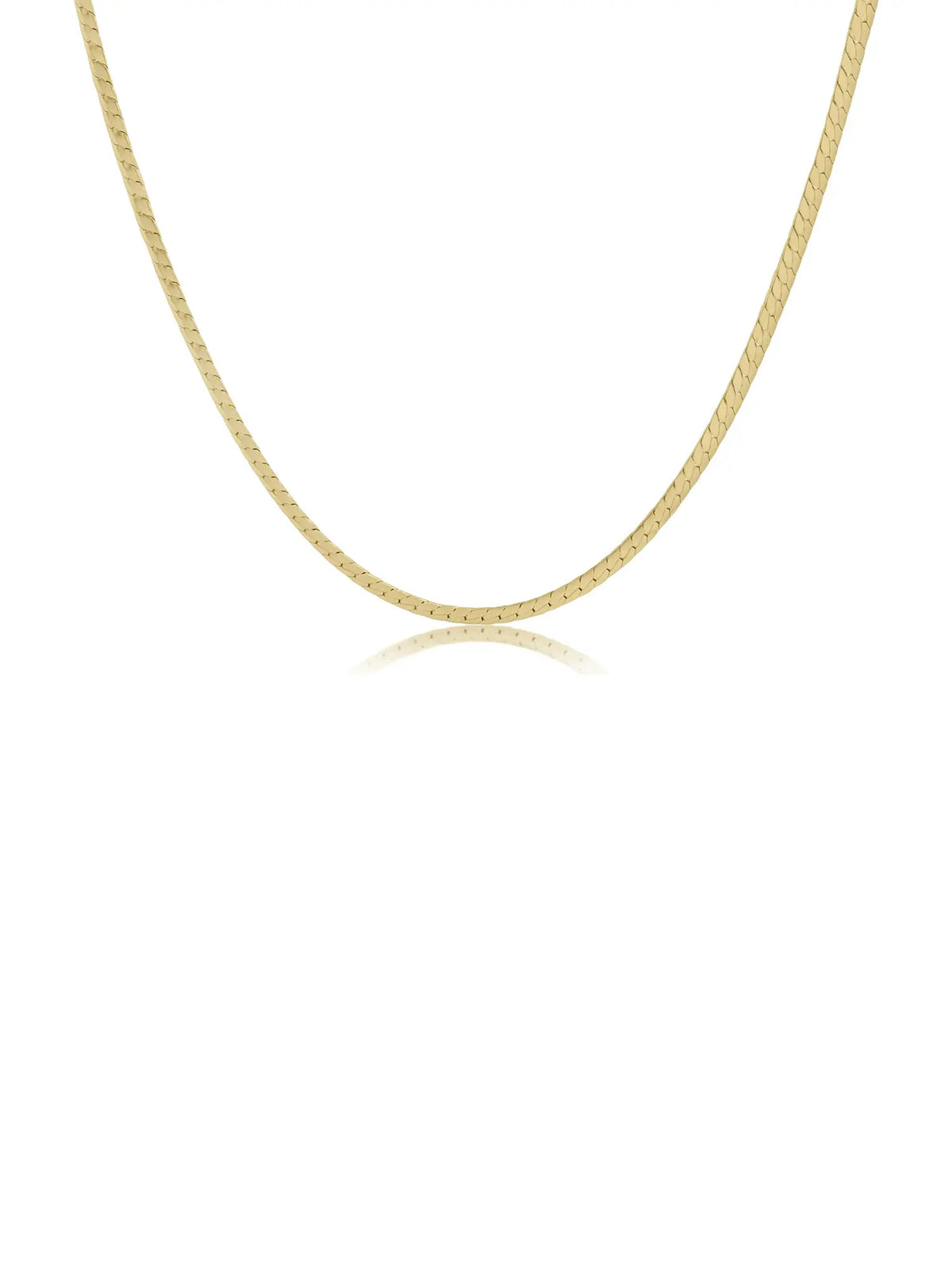 enewton classic 14k gold-filled herringbone chain choker necklace 15"