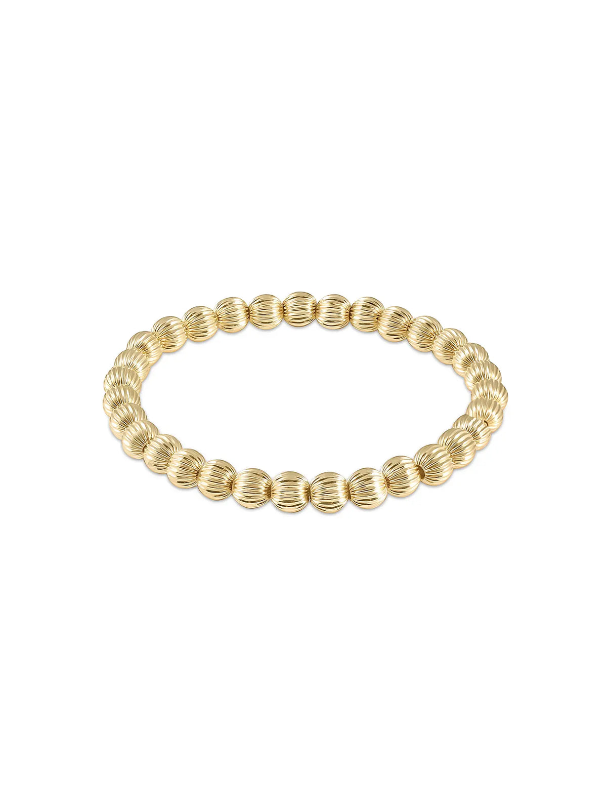 enewton Dignity 6mm Gold Bead Bracelet 14k Gold-Filled Textured Beads Stacking Bracelet