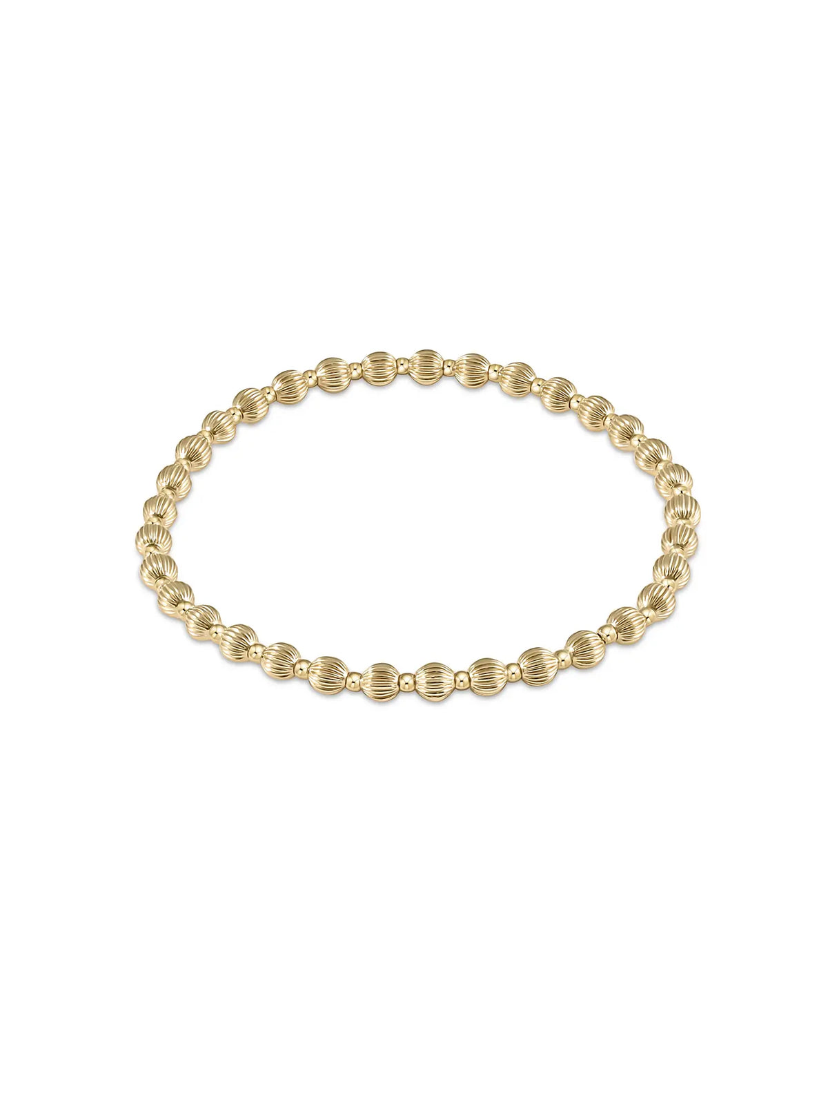 enewton Dignity Grateful Pattern 4mm Gold Bead Bracelet 14k Gold-Filled