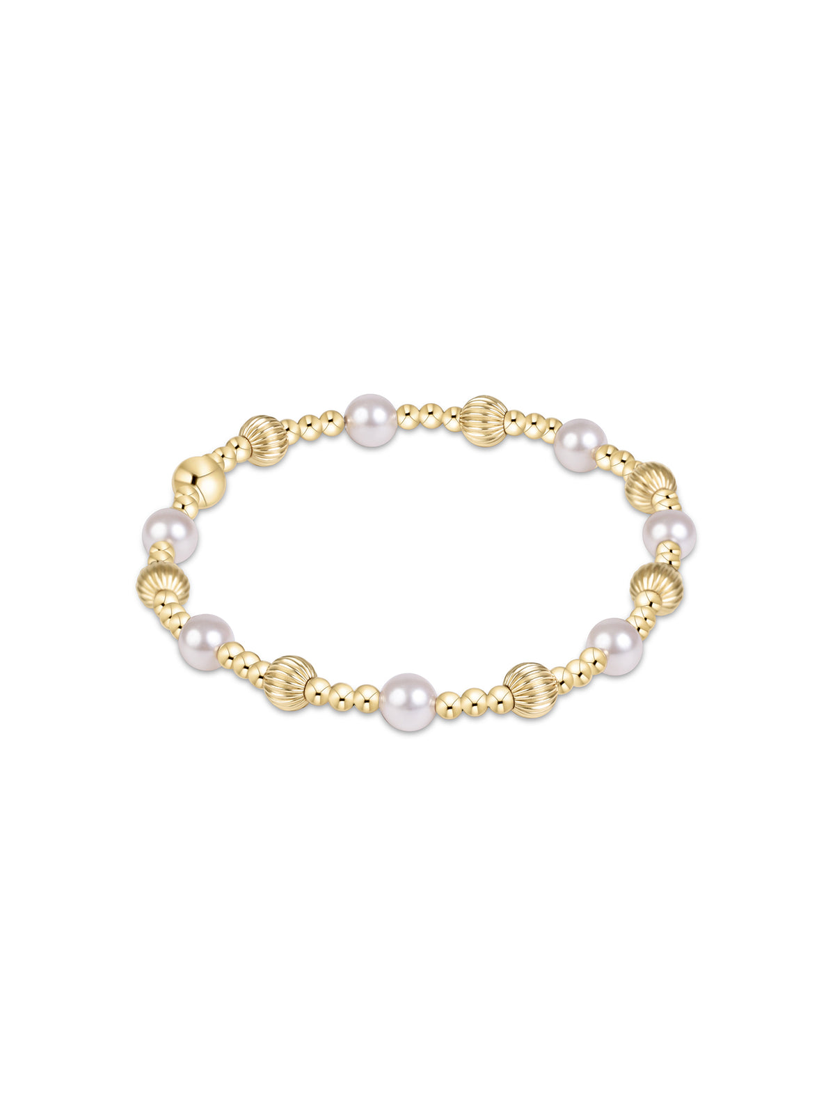 enewton Dignity Sincerity Gold 5mm Bracelet - Pearl