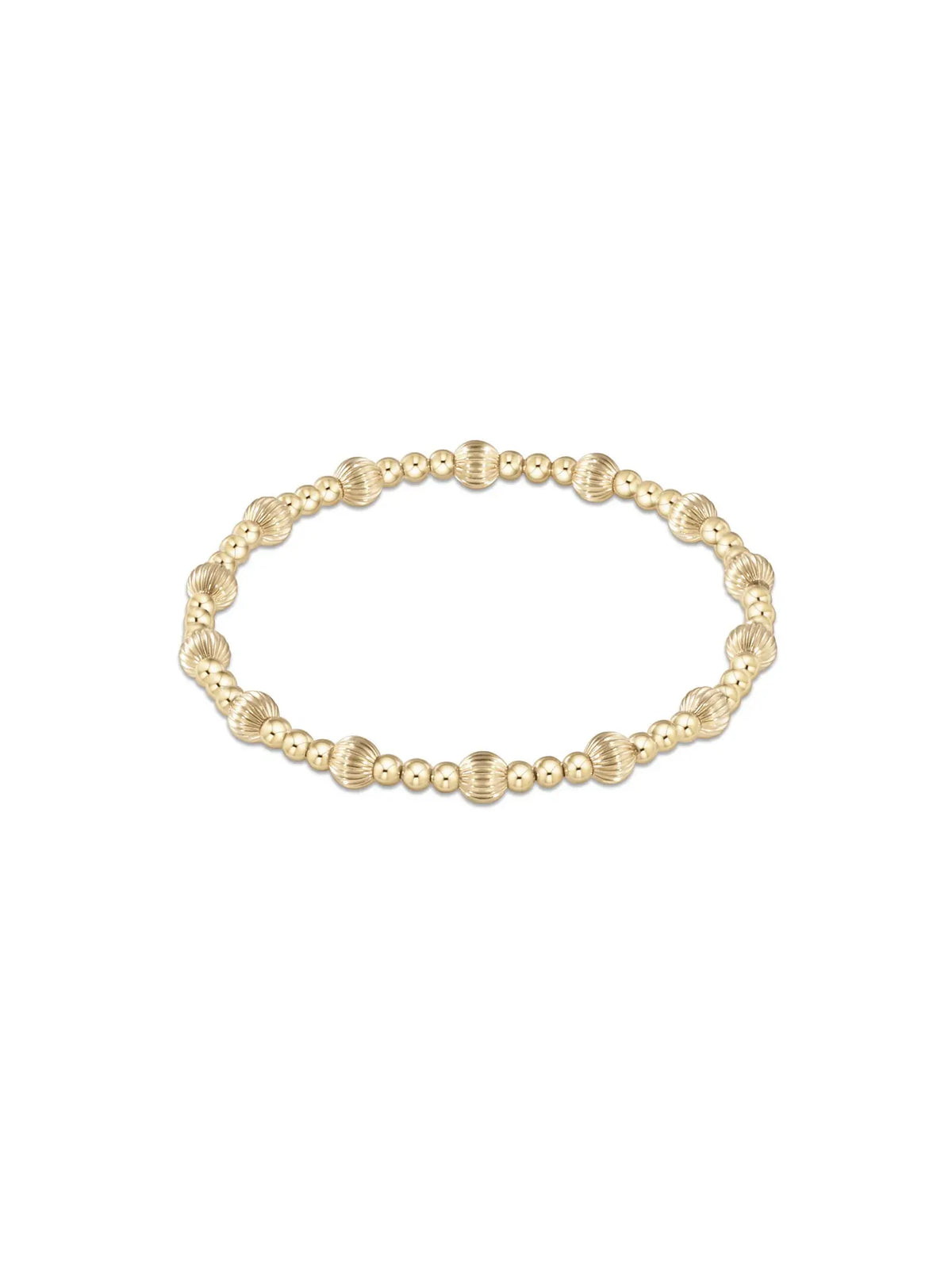 enewton Dignity Sincerity Pattern 5mm Gold Bead Bracelet 14k Gold-Filled