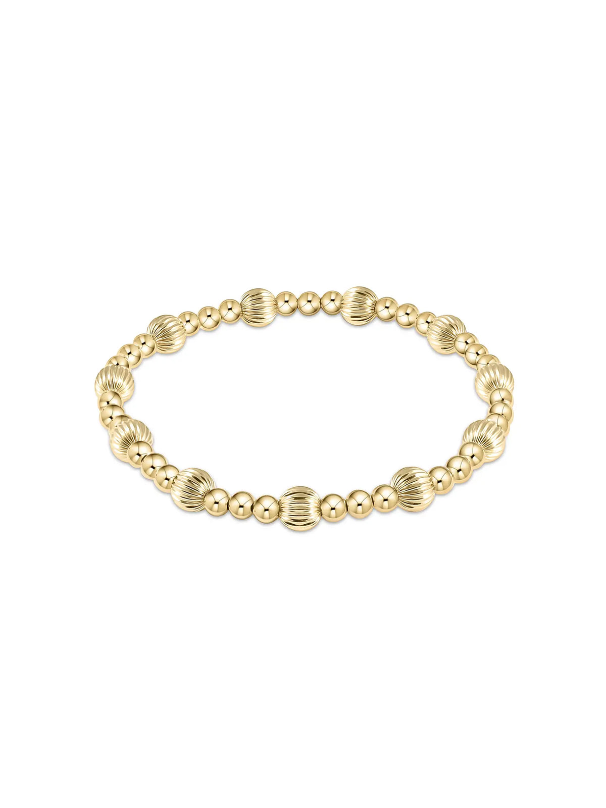 enewton Dignity Sincerity Pattern 6mm Gold Bead Bracelet 14k Gold-Filled