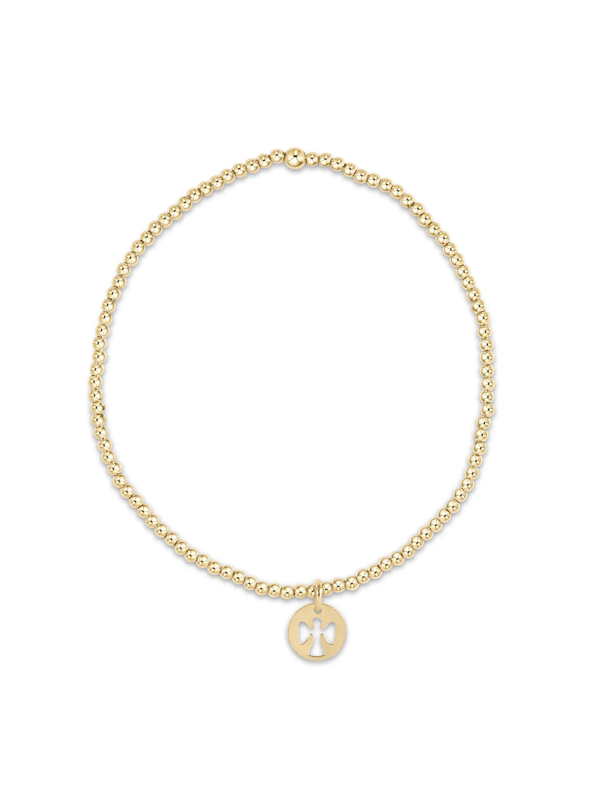 enewton egirl Classic Gold 2mm Bracelet - Guardian Angel Small Gold Disc