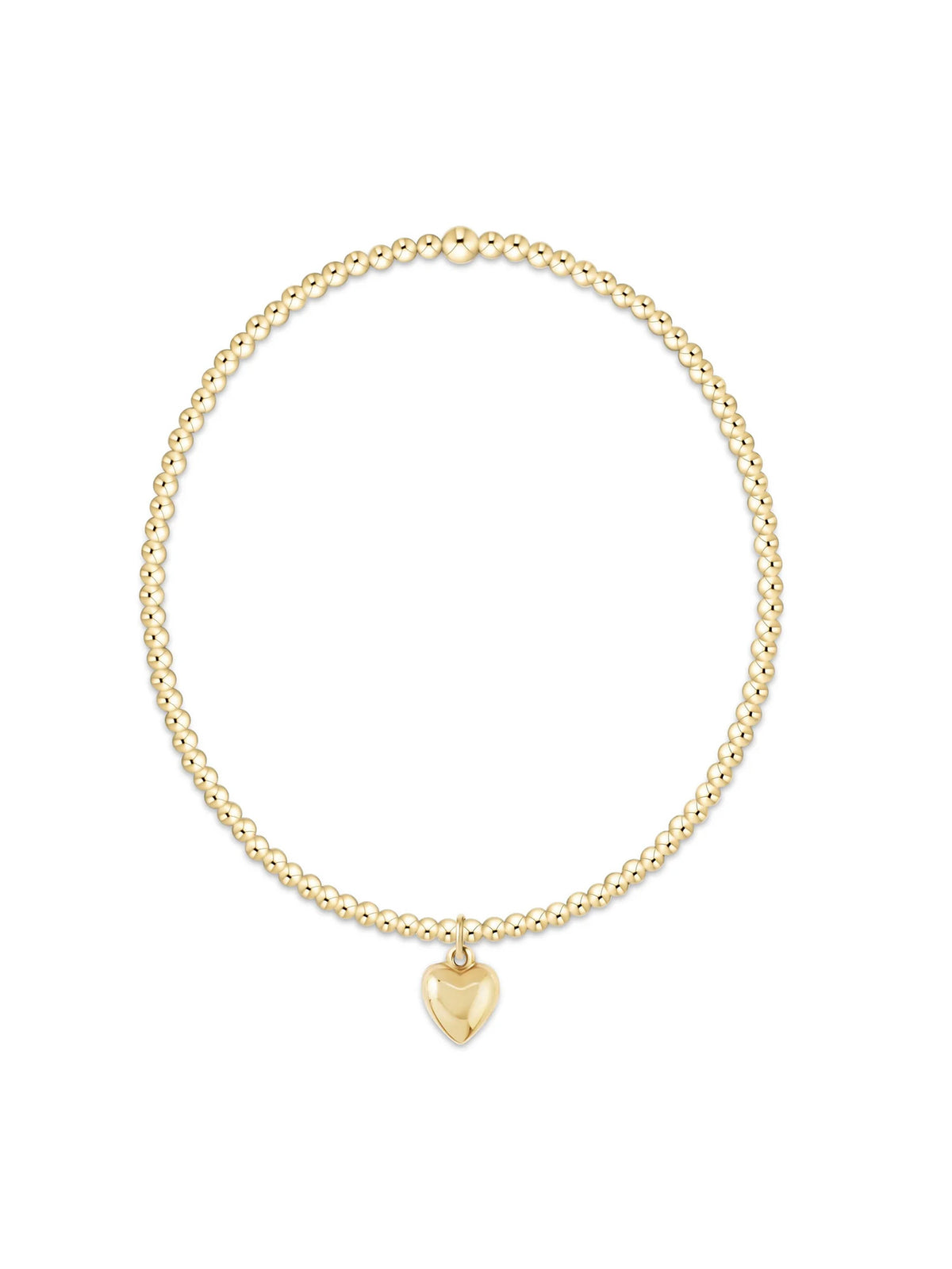 enewton egirl Classic Gold 2mm Bracelet - Love Plush Small Gold Charm