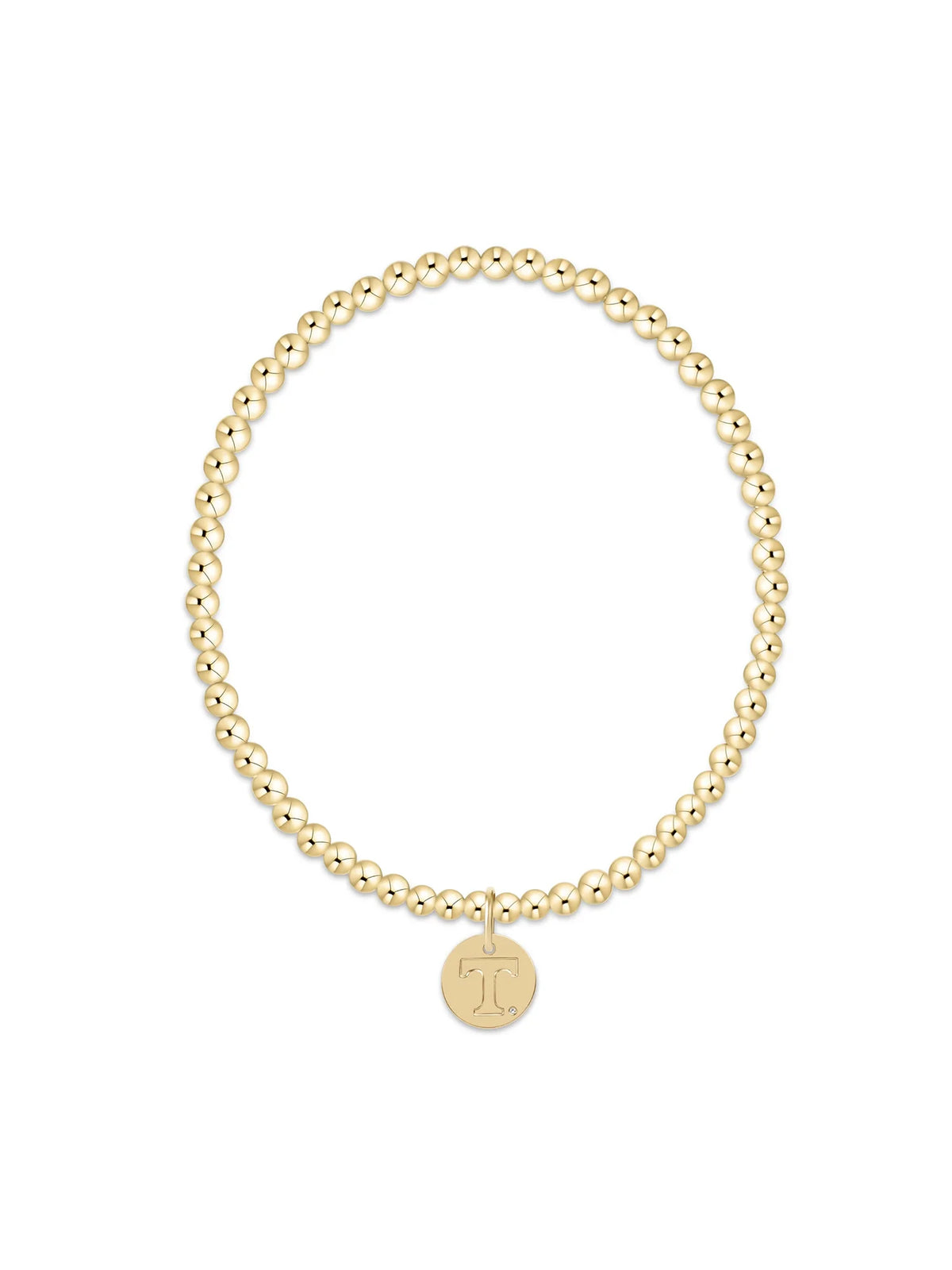 enewton egirl eCOLLEGIATE Classic Gold 3mm Bracelet - UTK Disc (5.5")