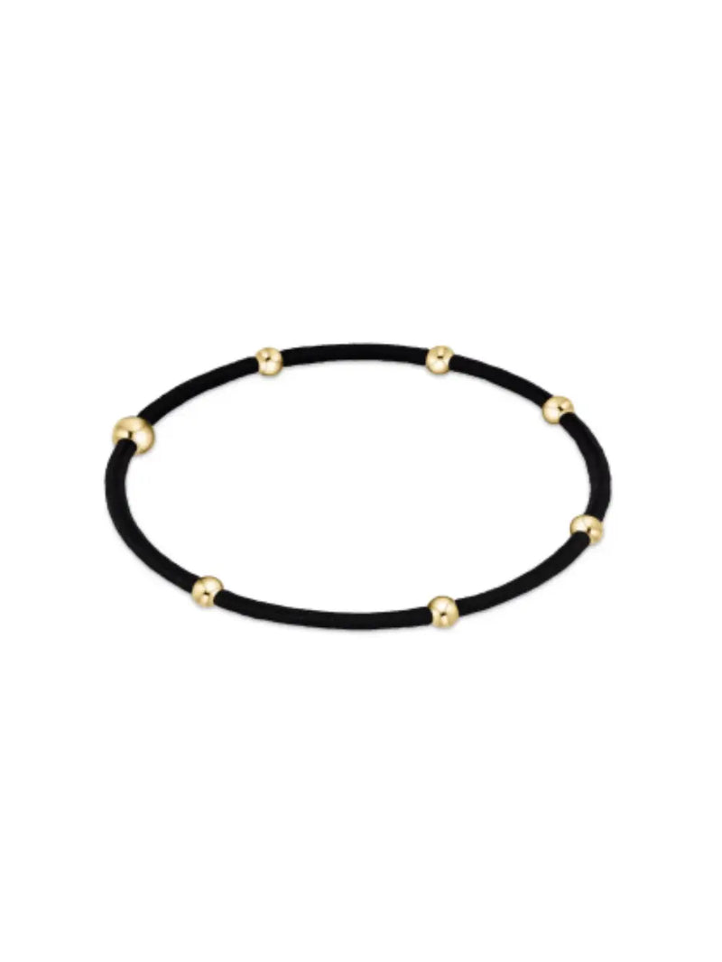 enewton Gameday Essentials Bracelet Stack Gold Set of 2 Gold Luster & Onyx