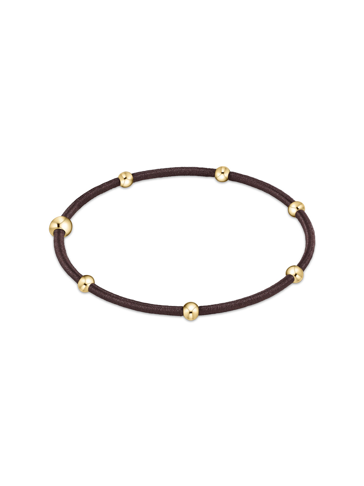 enewton Essentials Cord Bead Bracelet Hair-Tie Gold-Filled Bronze