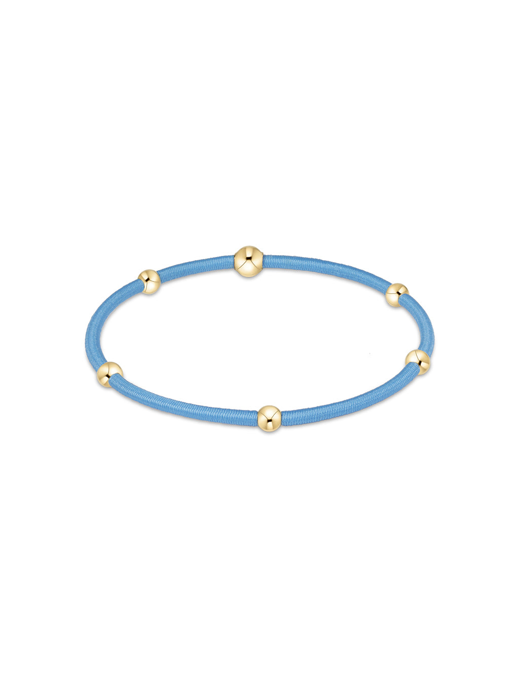enewton Essentials Cord Bead Bracelet Hair-Tie Gold-Filled Cobalt