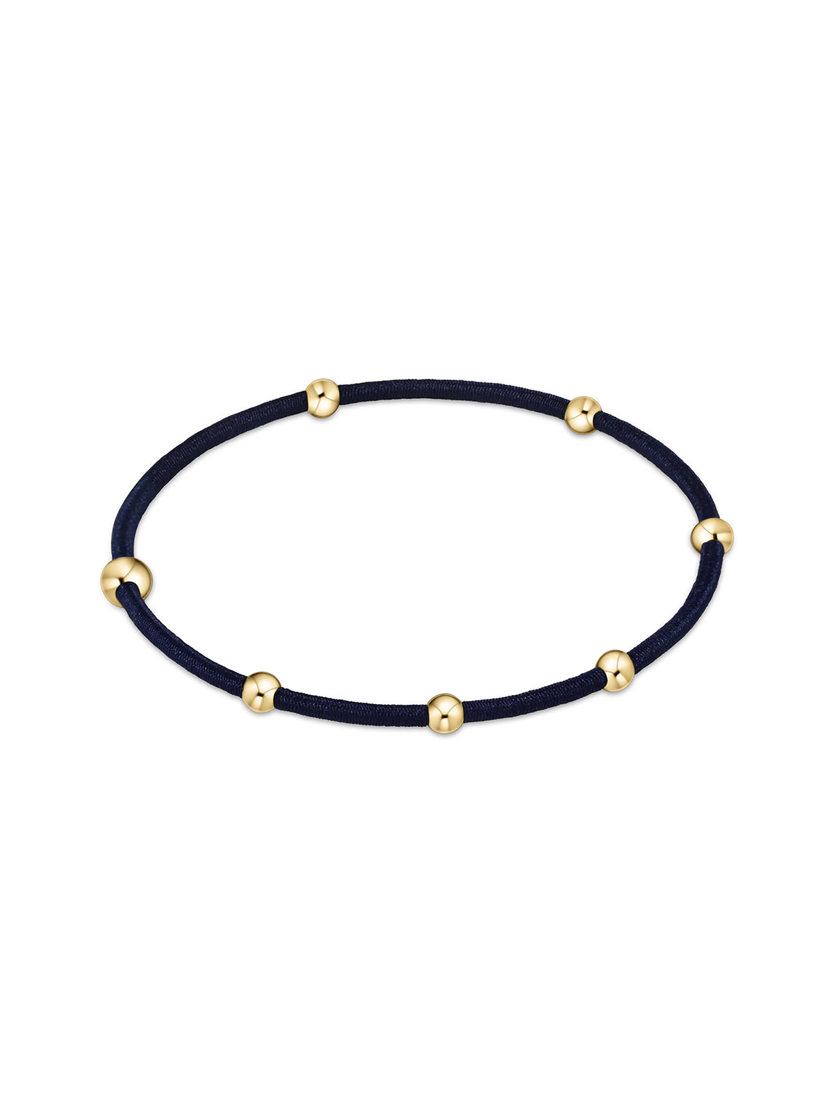 enewton Essentials Cord Bead Bracelet Hair-Tie Gold-Filled Navy