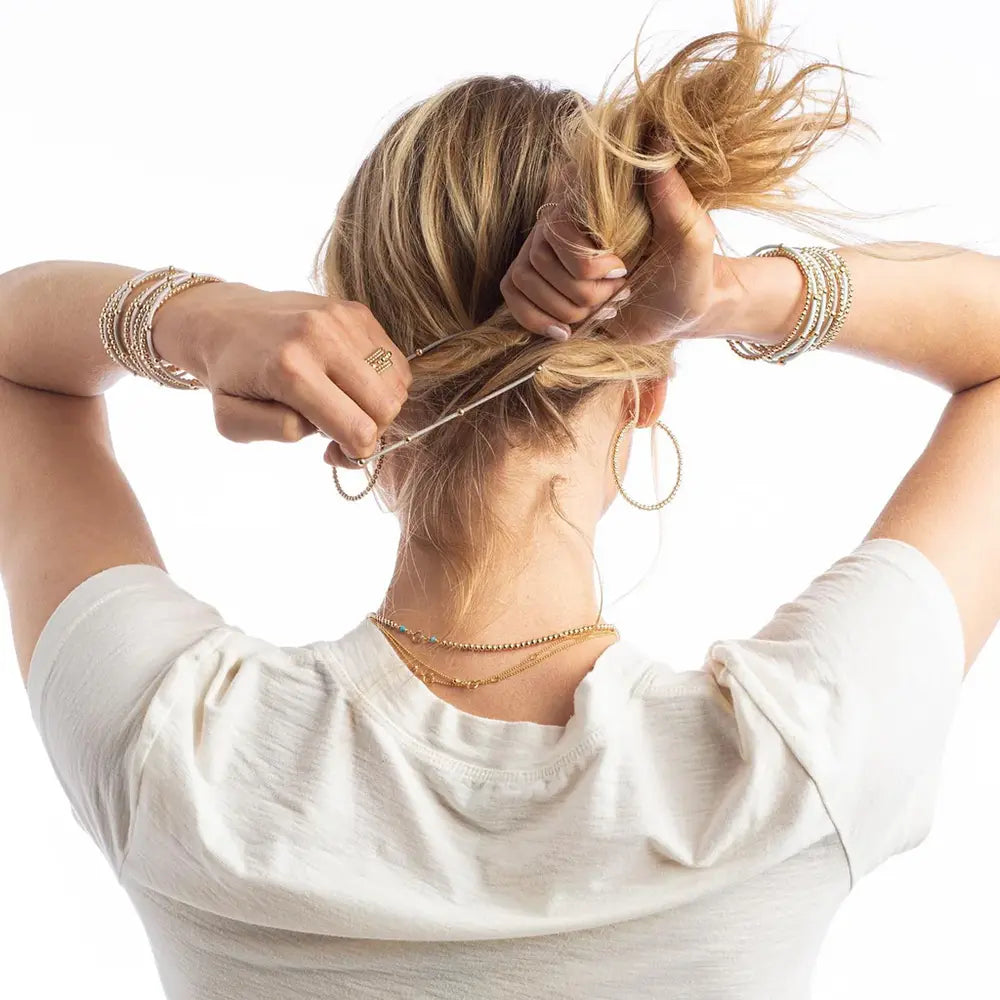 enewton Essentials Cord Bead Bracelet Hair-Tie Gold-Filled