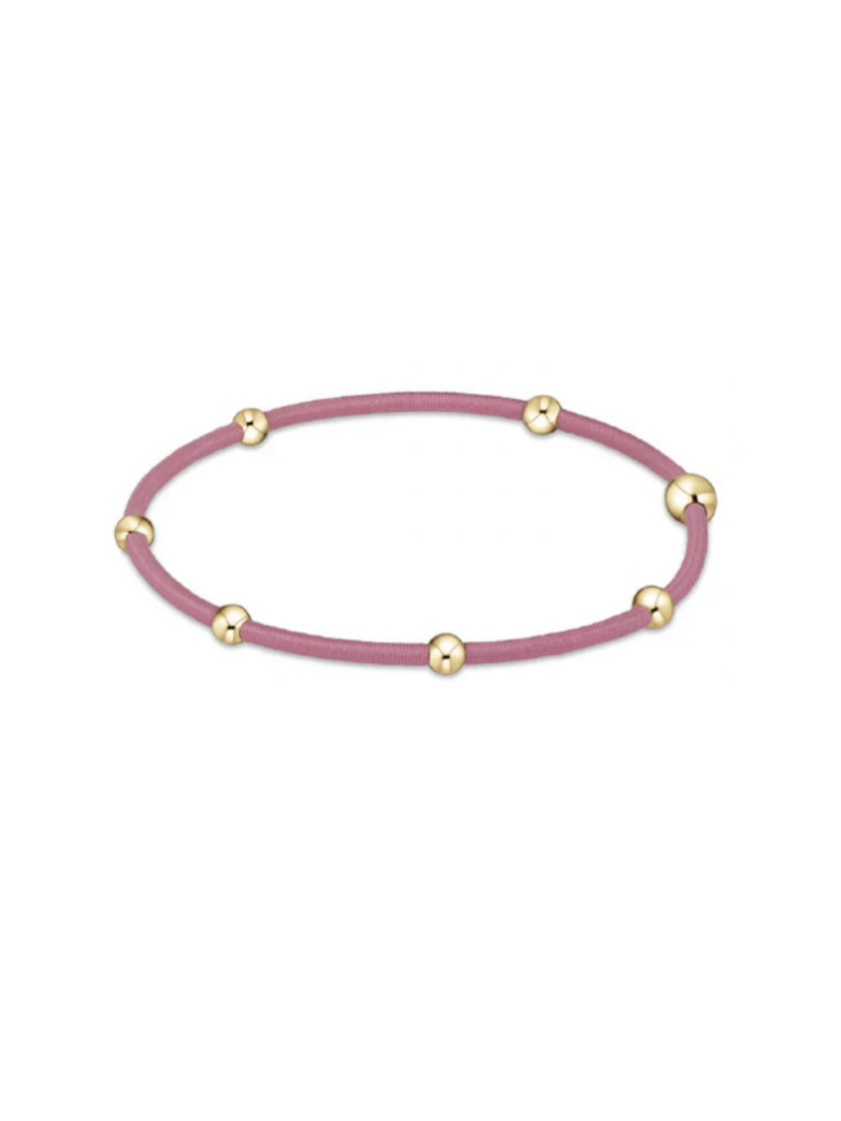 enewton essentials cord bead hair tie bracelet gold-filled bright pink 