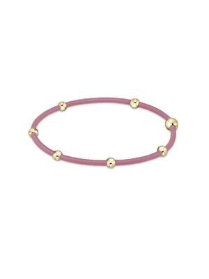 enewton essentials cord bead hair tie bracelet gold-filled bright pink 