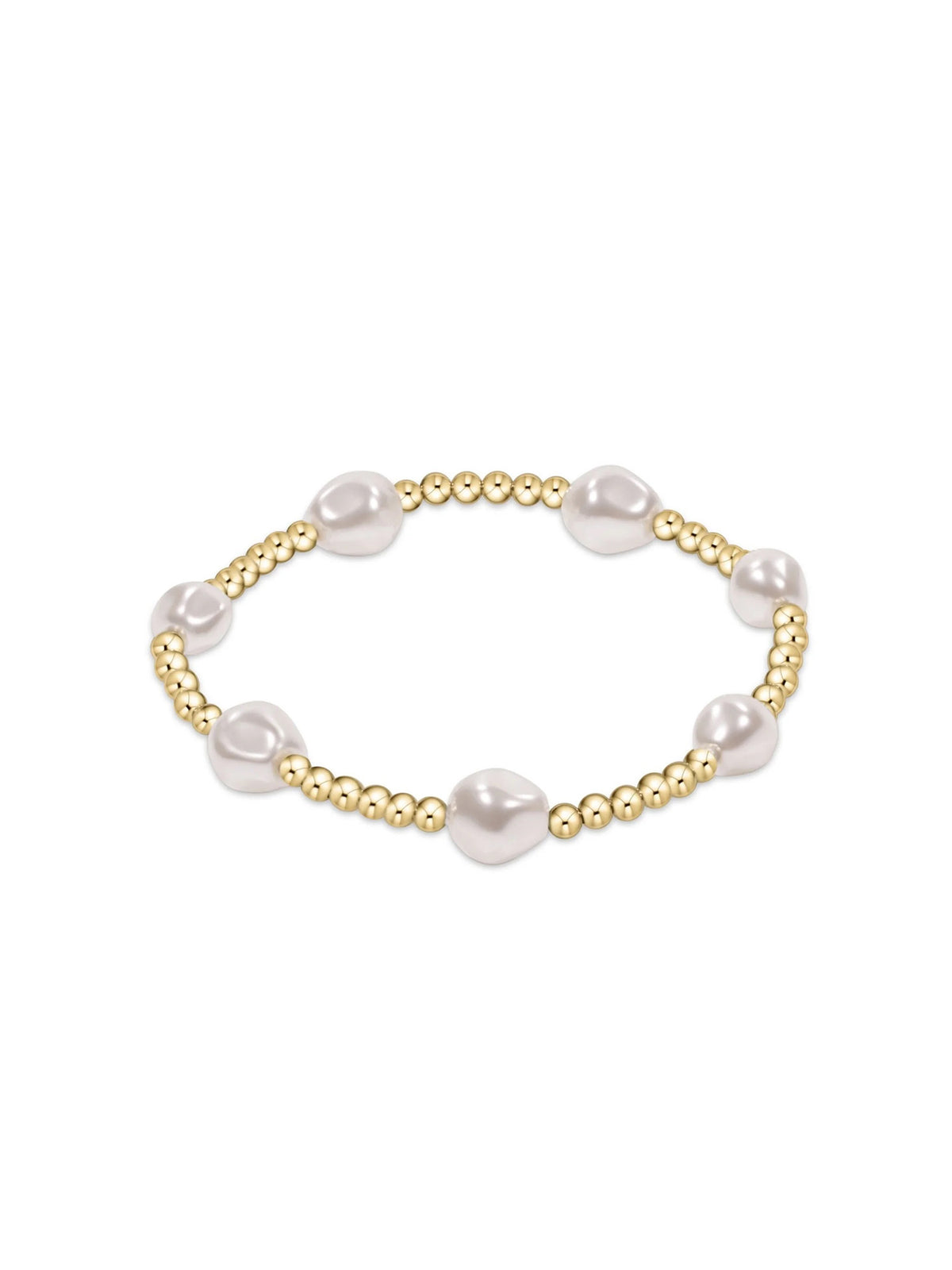 enewton Extends Admire Gold 3mm Bead Bracelet - Pearl
