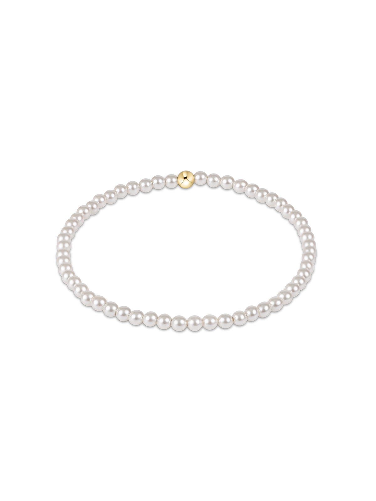enewton Extends Classic Pearl 3mm Bead Bracelet Gold 7.25"
