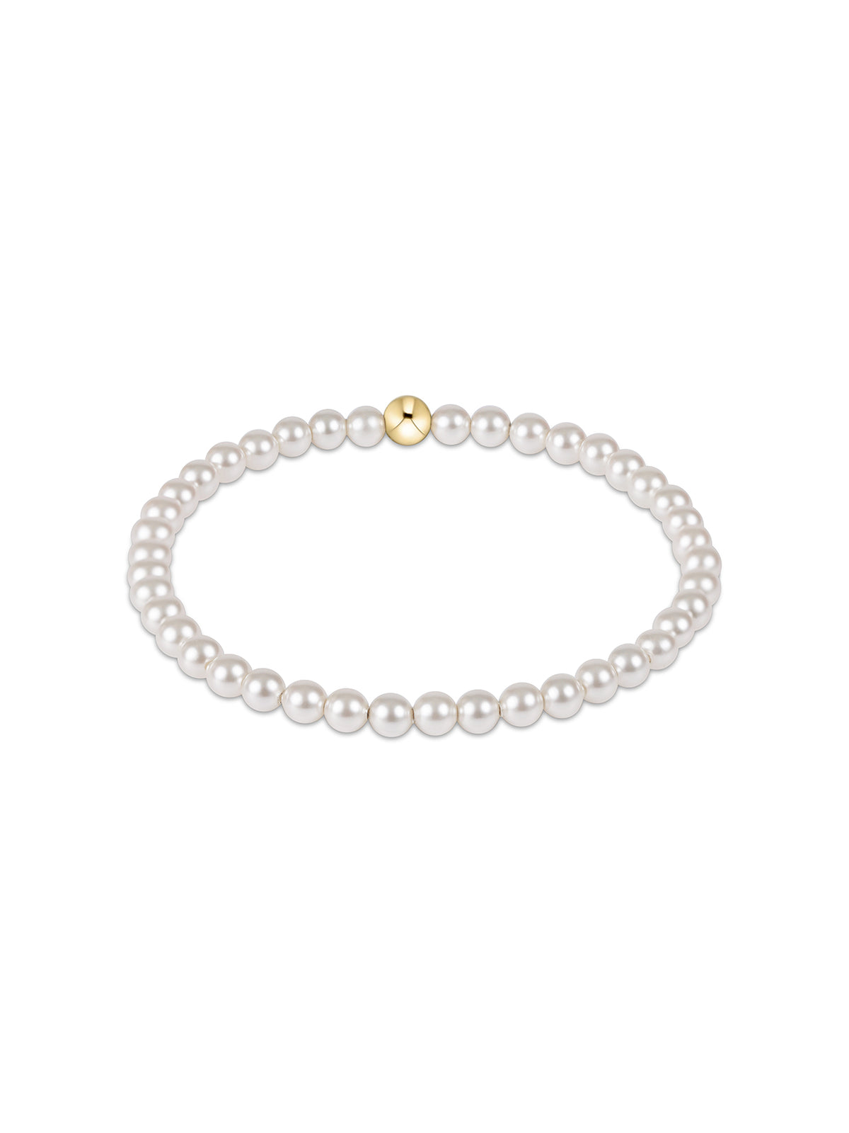 enewton Extends Classic Pearl 4mm Bead Bracelet Gold 7.25"