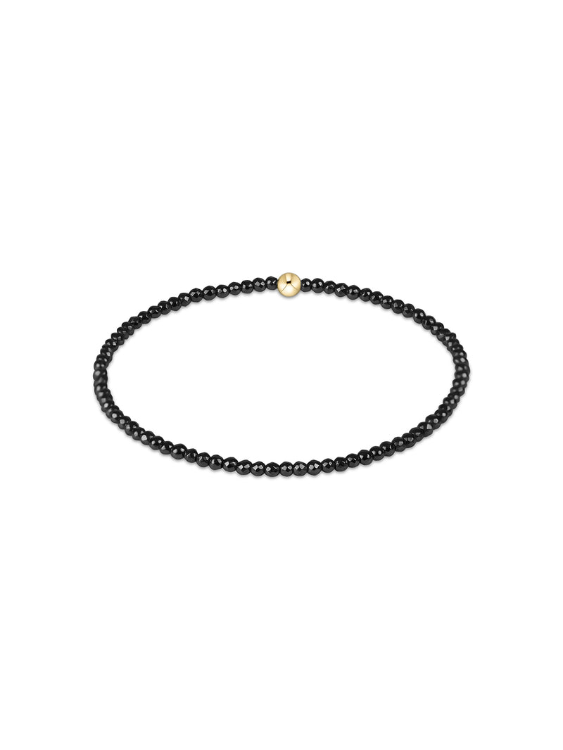 enewton Extends Faceted Hematite 2mm Bead Bracelet Gold 7.25"