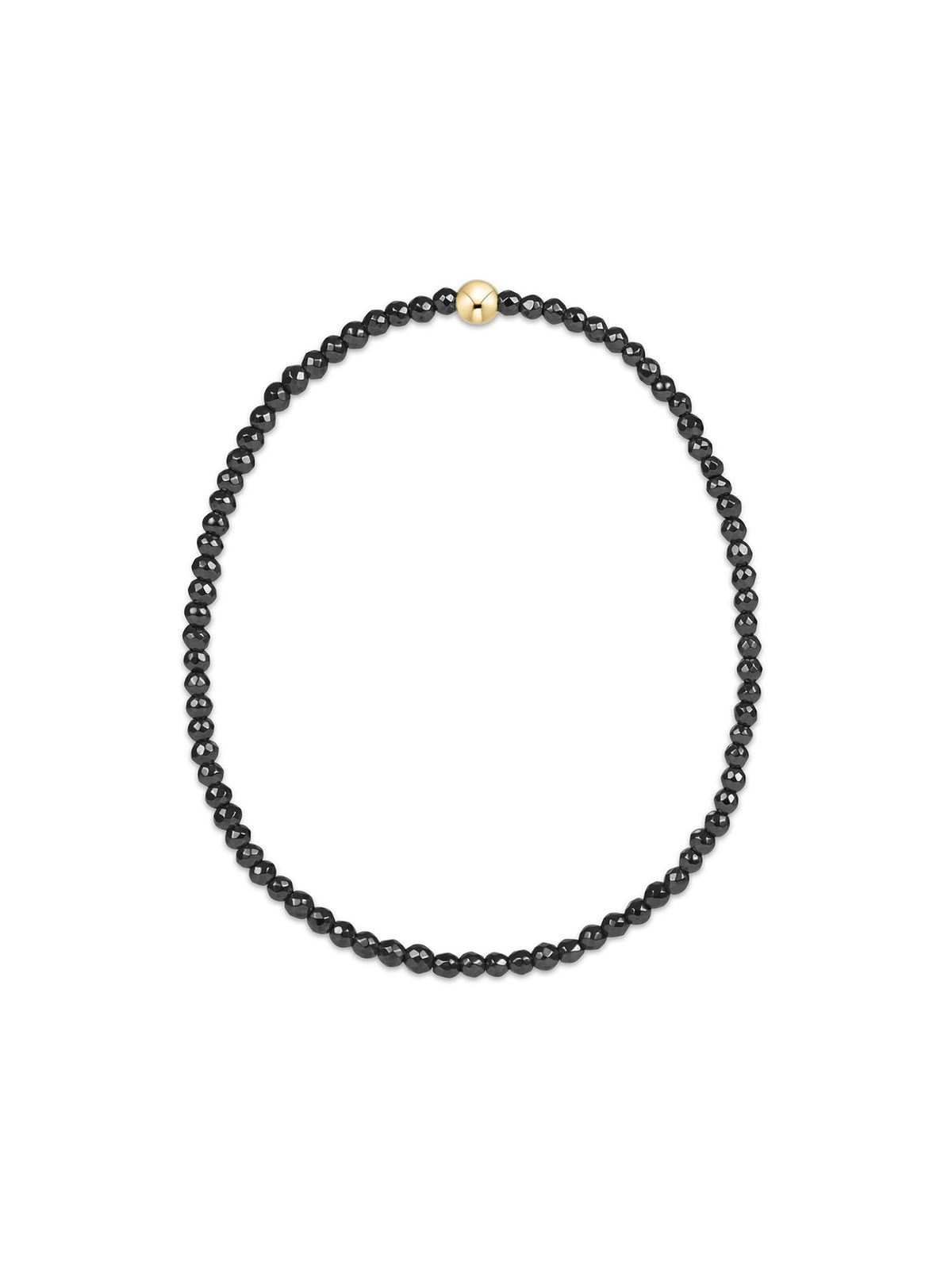 enewton Extends Faceted Hematite 2mm Bead Bracelet Gold 7.25"