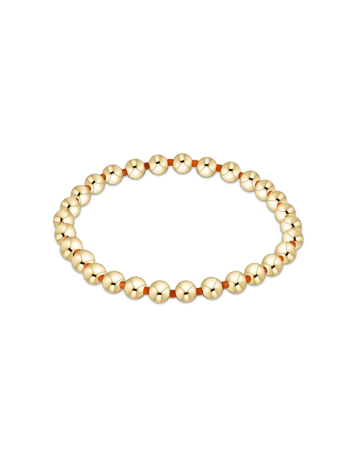 enewton Gameday Hope Grateful 5mm Gold Bead Bracelet Orange Tennessee Vols Gameday