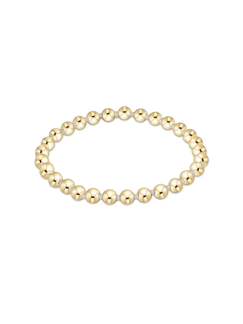 enewton Gameday Hope Grateful 5mm Gold Bead Bracelet White