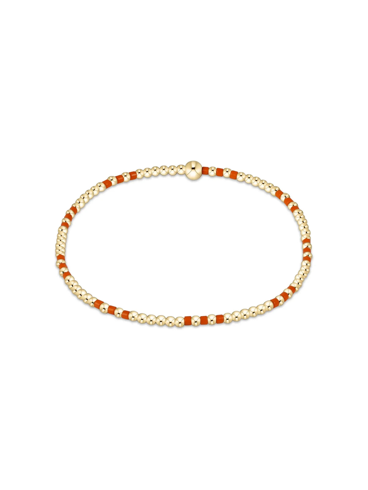 enewton Gameday Hope Joy Pattern 2mm Gold Bead Bracelet Orange Tennessee Vols Gameday