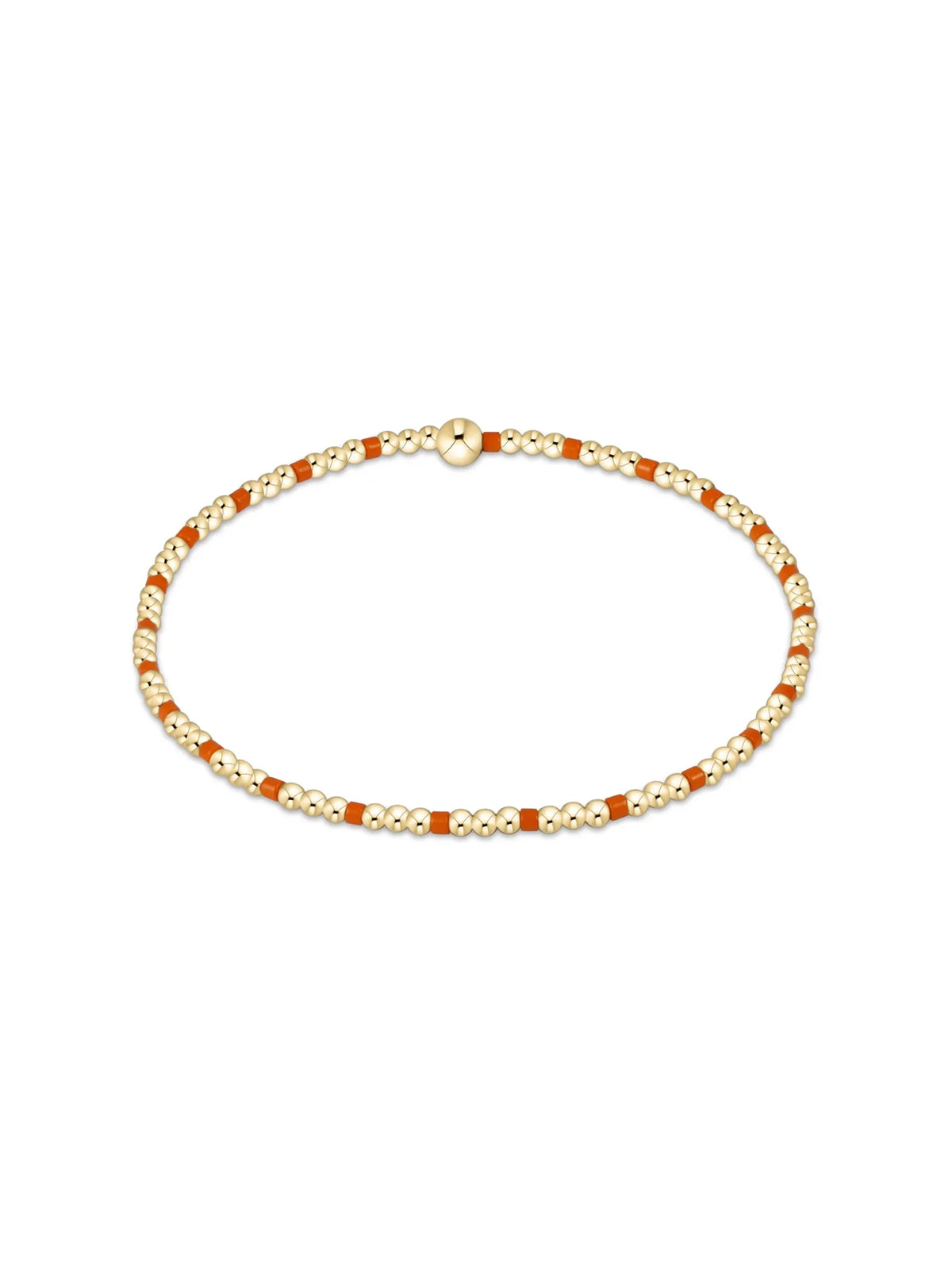 enewton Gameday Hope Sincerity Pattern 2mm Gold Bead Bracelet Orange Tennessee Vols Gameday