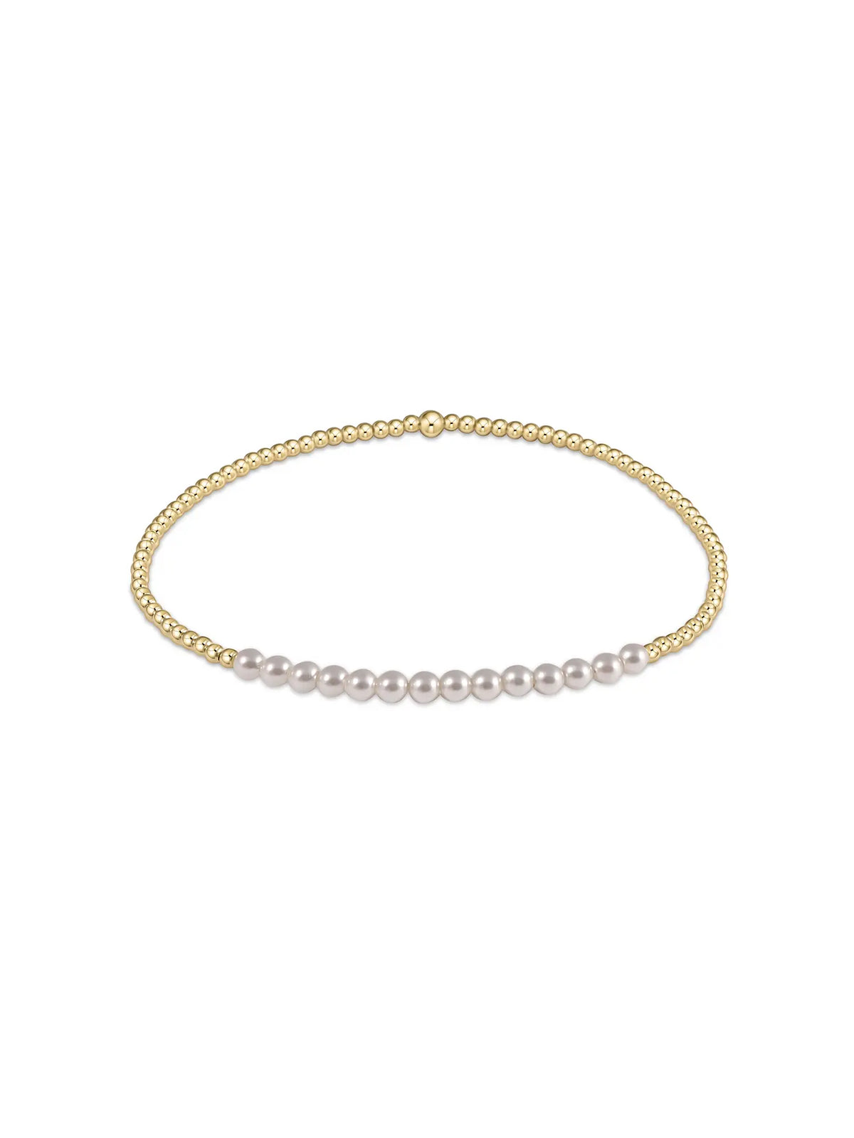 enewton gold-filled bliss bead bracelet 2mm pearl