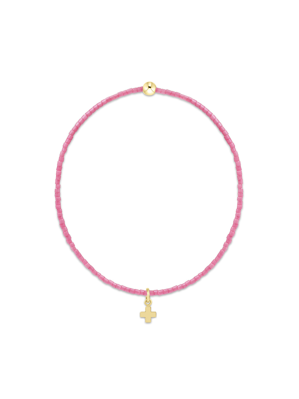 enewton Hope Classic Bubblegum Bracelet - Signature Cross Small Gold Charm