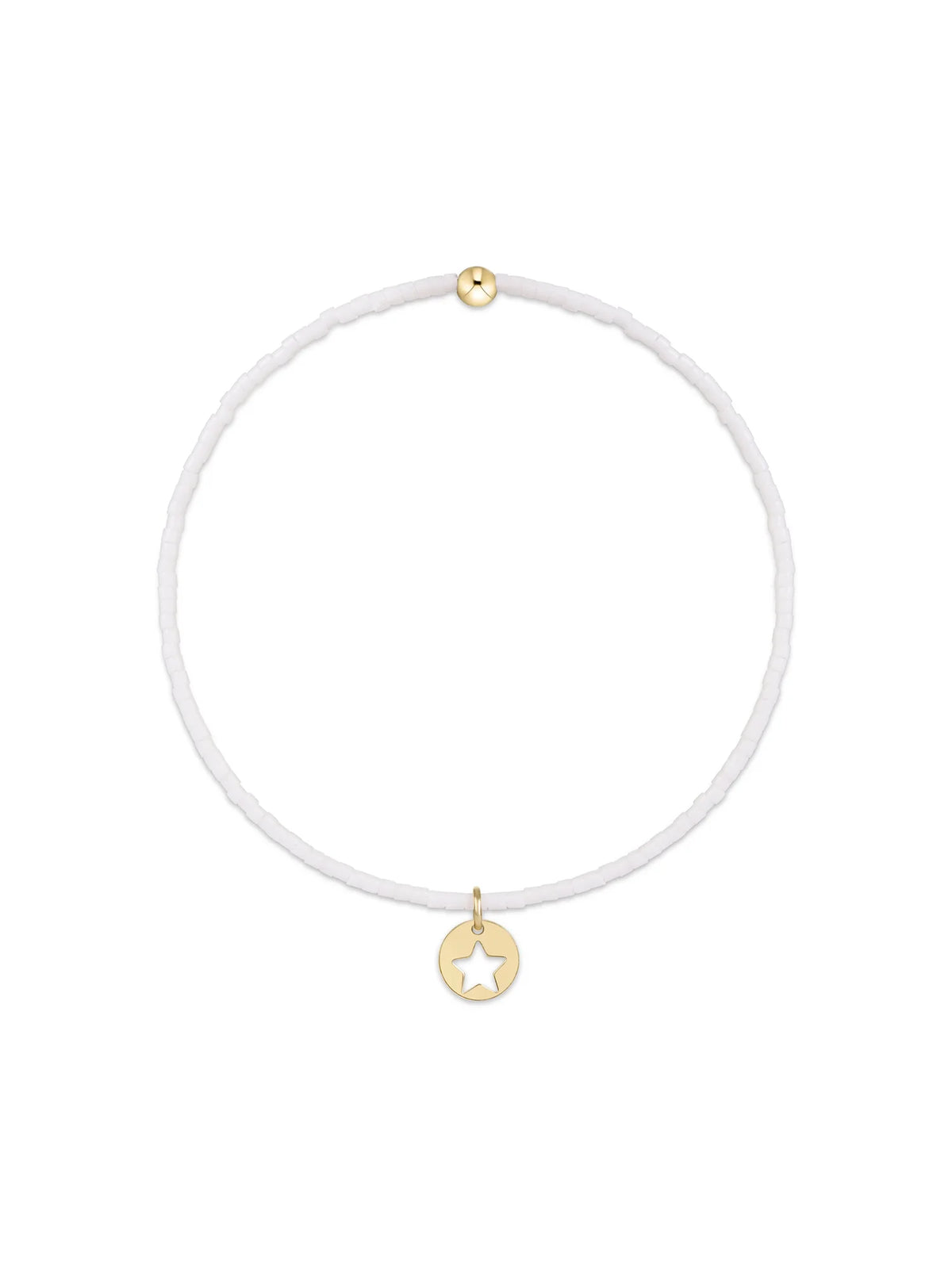 enewton Hope Classic Bracelet - White Star Small Gold Disc. enewton America 250 Collection.