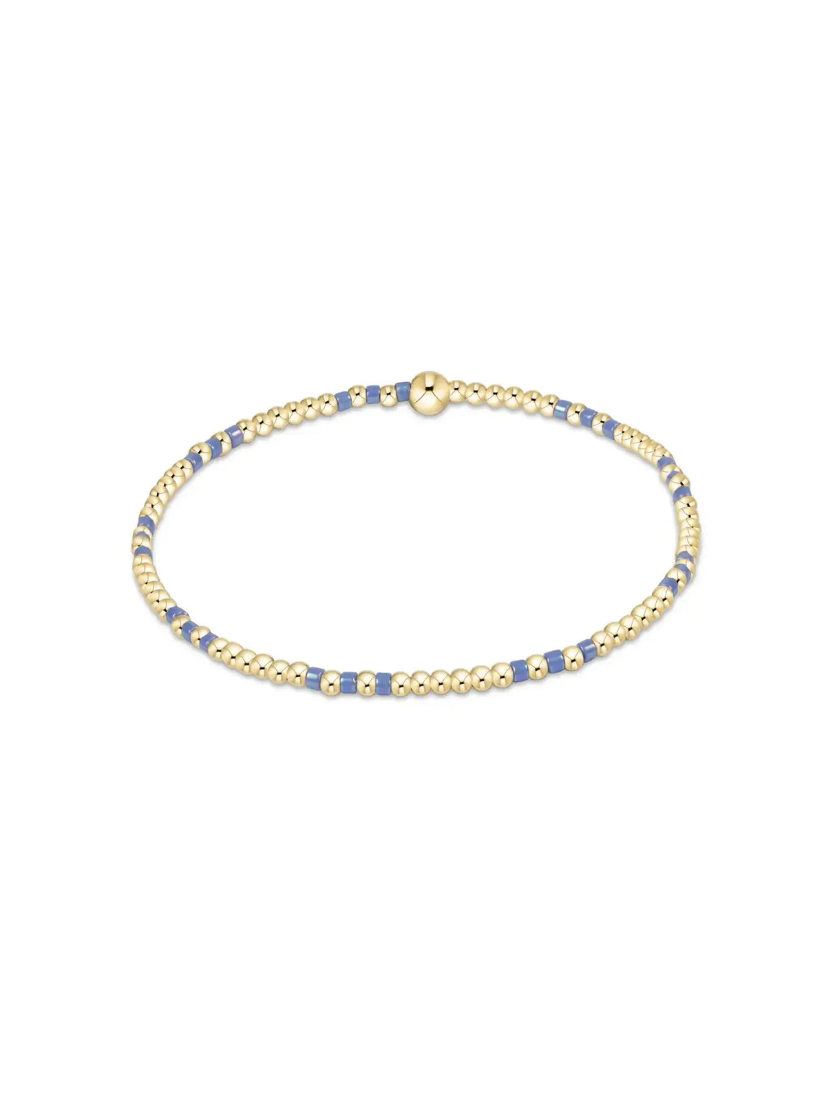 enewton Hope Joy Pattern 2mm Bead Bracelet Bright Blue 14k Gold-Filled
