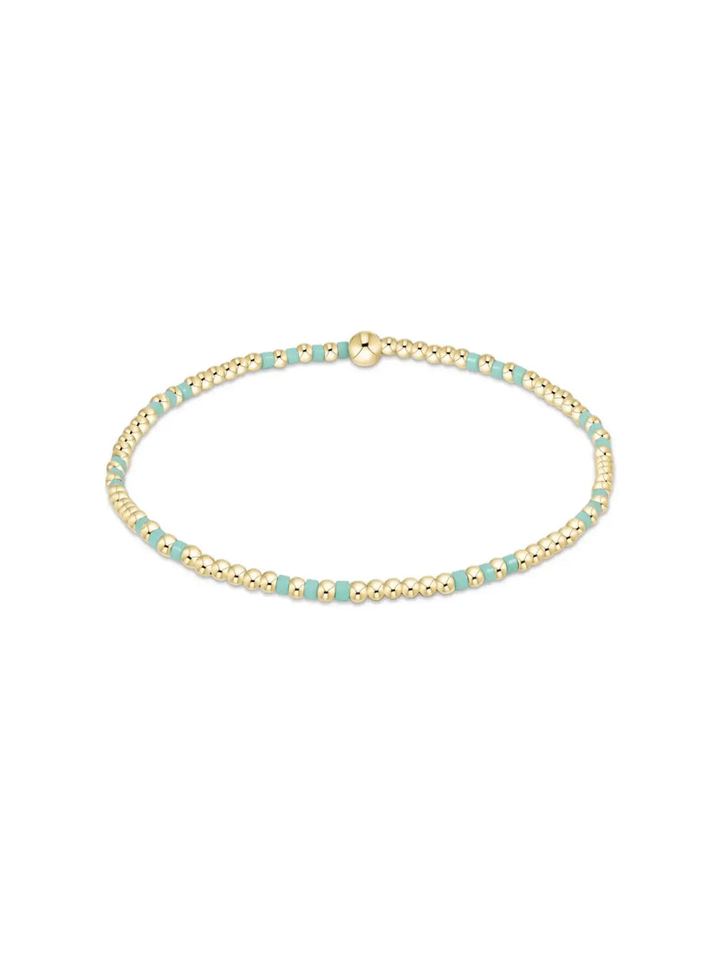 enewton Hope Joy Pattern 2mm Bead Bracelet Mint 14k Gold-Filled