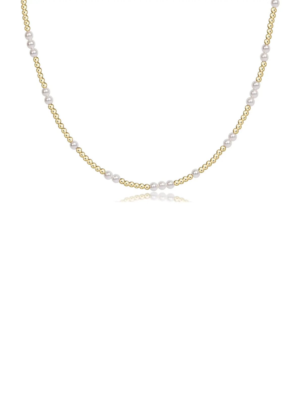 enewton hope unwritten 3mm pearl and 14k gold-filled beaded choker necklace 17"