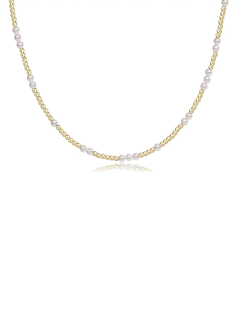 enewton hope unwritten 3mm pearl and 14k gold-filled beaded choker necklace 17"