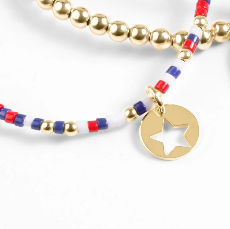enewton Hope Unwritten Bracelet - Firecracker Star Small Gold Disc. enewton America 250 Collection.