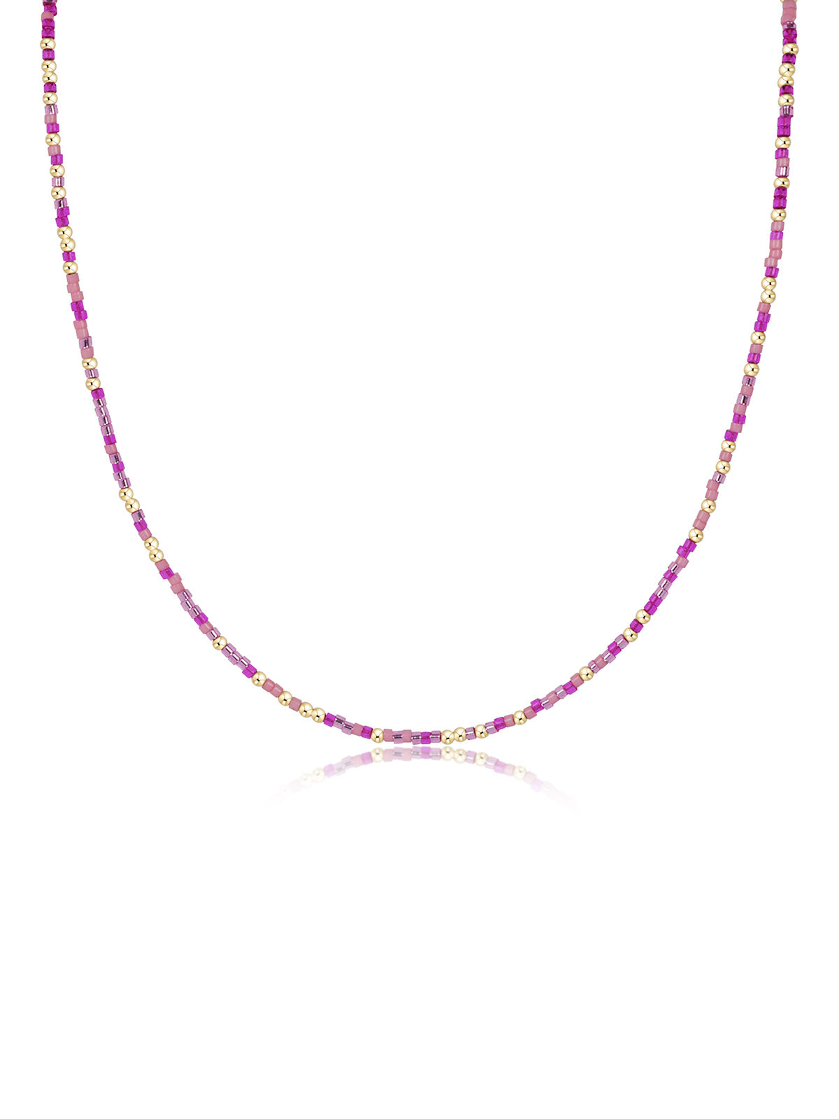 enewton Hope Unwritten 15" Beaded Choker Necklace 14k Gold-Filled Back to the Fuchsia