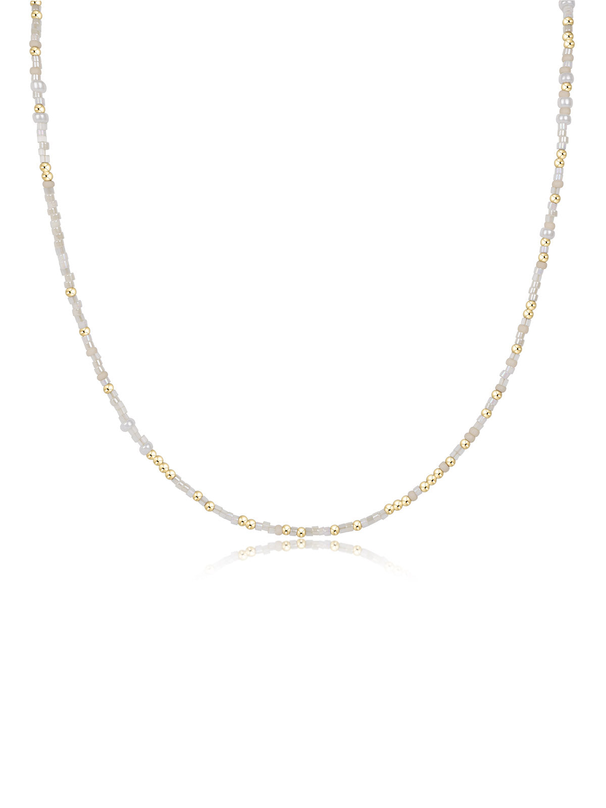 enewton Hope Unwritten 15" Beaded Choker Necklace 14k Gold-Filled Snow You Didn't