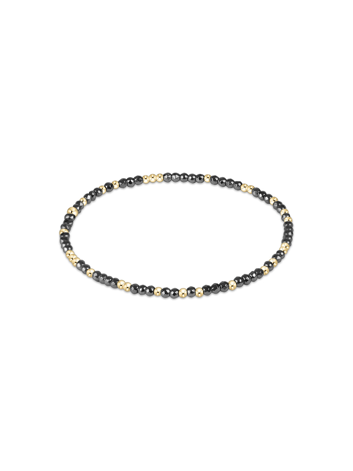 enewton Hope Unwritten Silver Faceted Hematite 2mm Bead Beacelet