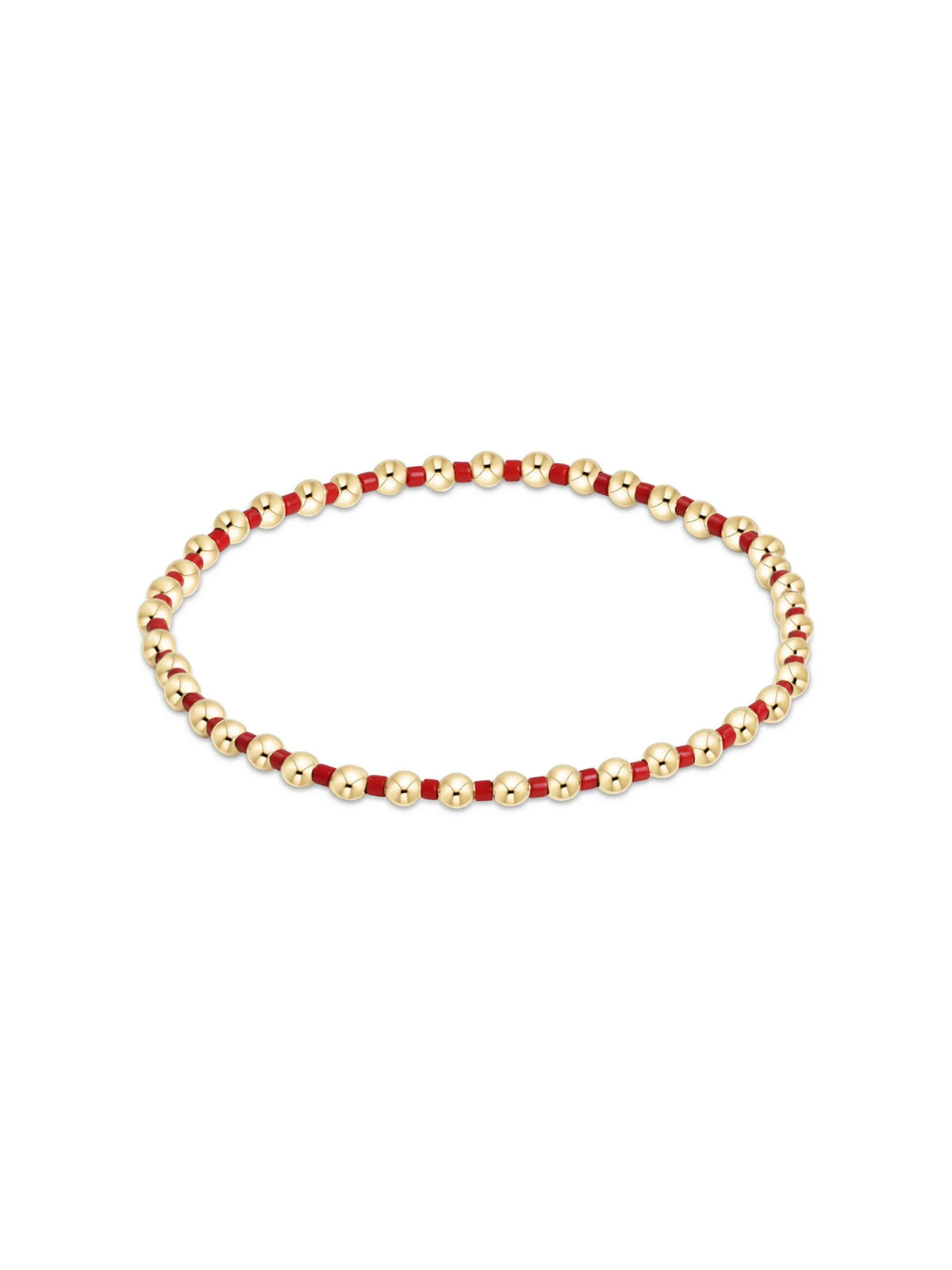 enewton jewelry hope grateful 2mm gold-filled bead bracelet bright red