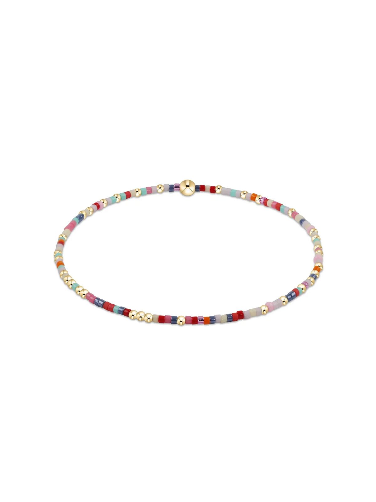 enewton egives to Kat's Wish Bracelet Gold Beaded Bracelet Multicolor 6.25"