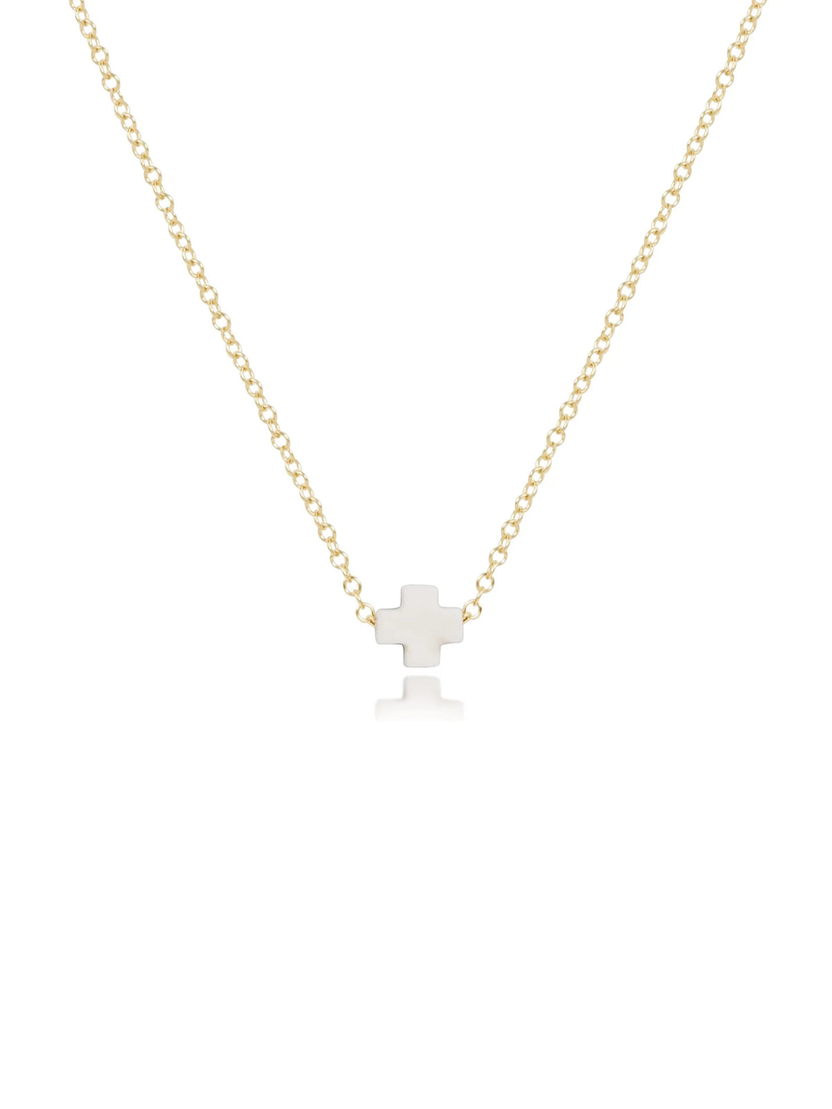 enewton 16" Necklace Gold - Off-White Signature Cross Small